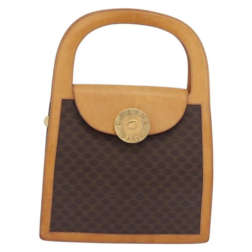 Celine Macadam Medallion Handbag Brown